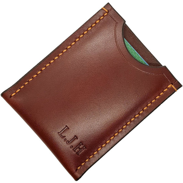 Card Holder Wallet Chestnut Veg Tan Leather