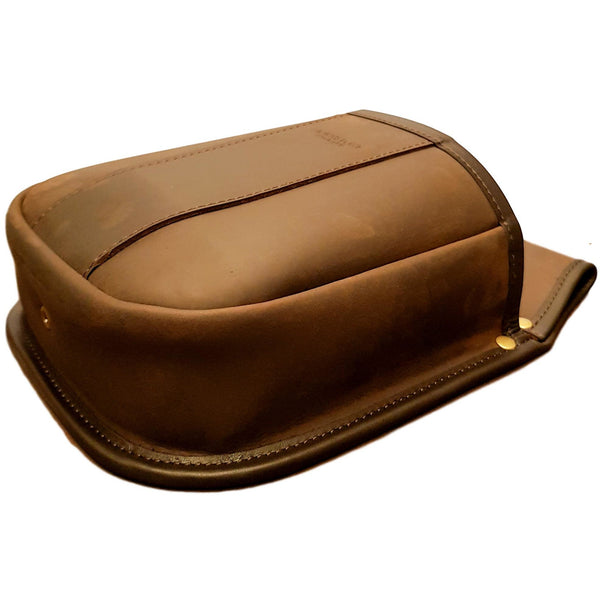 Shotgun Cartridge Pouch Vintage Brown Leather Holds RGB 50