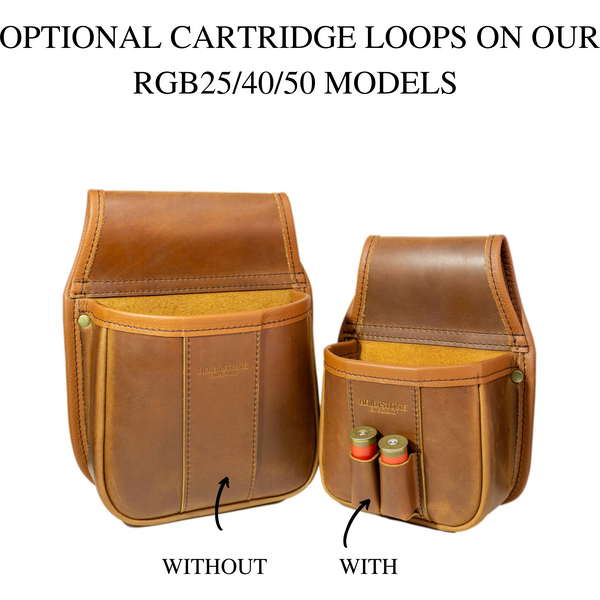 Shotgun Cartridge Pouch Spiced Tan Distressed Leather Holds x 12g RGB 50