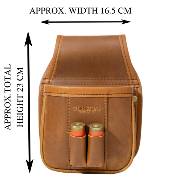 Cartridge Pouch RGB25 Spiced Tan Leather Holds 1 x Box or Loose Shells.