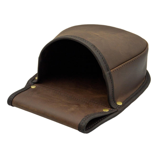 Shotgun Cartridge Pouch Vintage Brown Leather Holds 50 x 12 Gauge Shells.