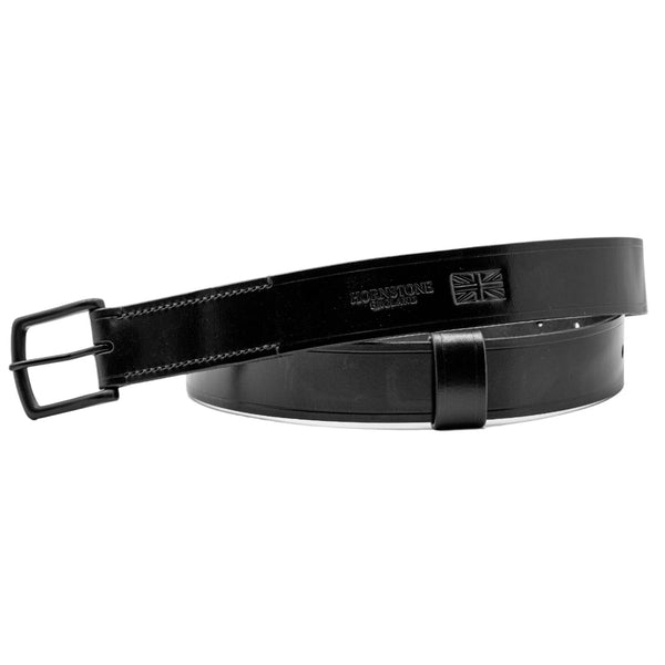 Leather Belt / Cartridge pouch belt in Sedgwick's Black Bridle Butt Leather 9 Hole.