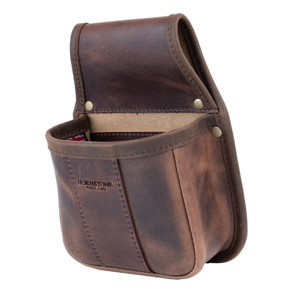 Shotgun Shell Pouch Old Brown Leather Holds 25 or a standard box RGB 25