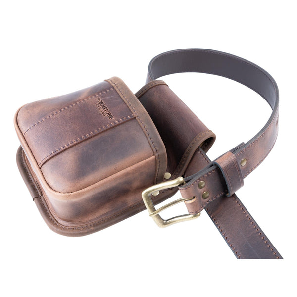 Shotgun Shell Pouch Old Brown Leather Holds 25 or a standard box RGB 25
