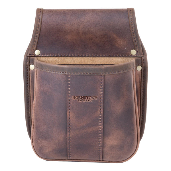 Shotgun Cartridge Pouch Old Brown Leather Holds 50 x 12 Gauge RGB 50