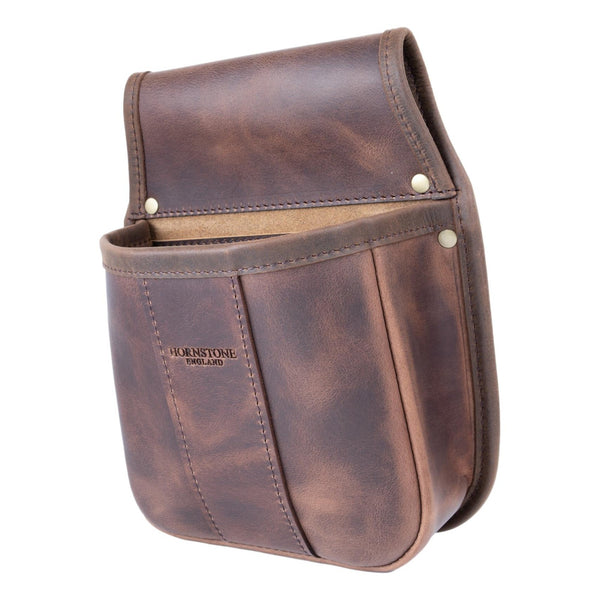 Shotgun Cartridge Pouch Old Brown Leather Holds 50 x 12 Gauge RGB 50