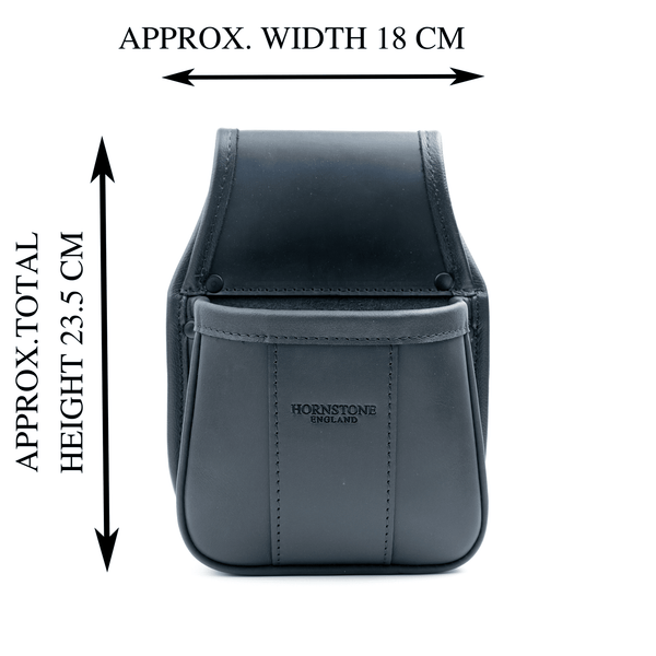 Matt Black Leather Cartridge Pouch Holds 25 x 12 gauge RGB25
