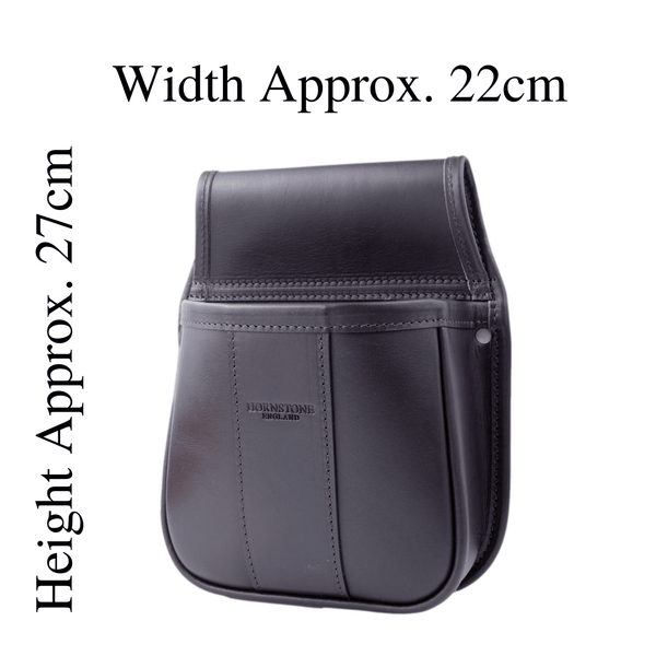 Shotgun Cartridge Pouch Rich Dark Brown Best Veg Tanned Leather Holds 50 RGB 50
