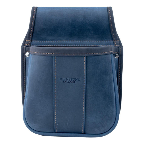 Limited Edition Vibrant Blue Leather Shotgun Cartridge Pouch Holds 50-60 x 12 Gauge Shells
