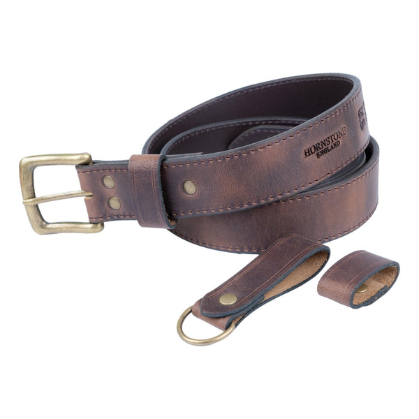 Leather Belt / Vintage Style Brown Leather Belt RGB 9 Hole Belt