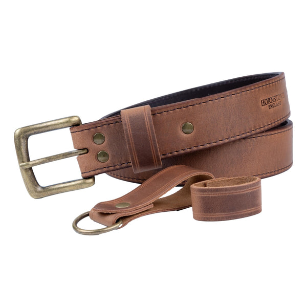 Leather Belt / Spiced Tan Matt Finish Leather Belt 9 Hole.