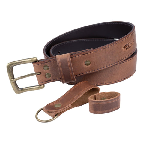 Leather Belt / Spiced Tan Matt Finish Leather Belt 9 Hole.