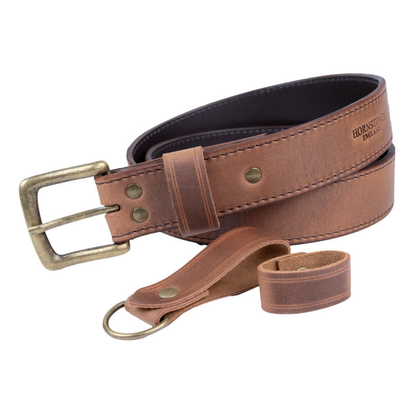 Leather Belt / Spiced Tan Matt Finish Leather Belt 9 Hole.