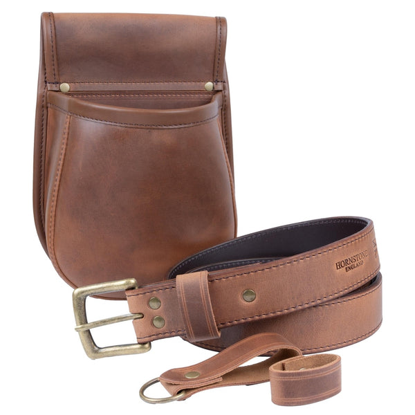 Leather shotgun Cartridge Pannier Pouch and Belt Size Large ex-demo