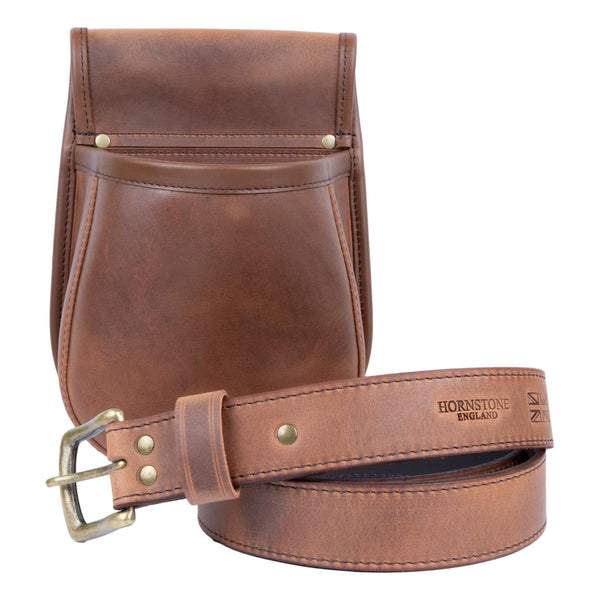 Leather shotgun Cartridge Pannier Pouch and Belt Size Large ex-demo