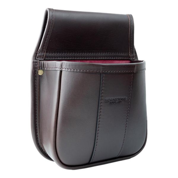 Shotgun Cartridge Pouch Rich Classic Brown Best Veg Tanned Leather Holds 50 RGB 50