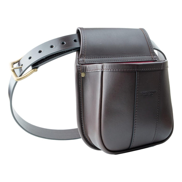 Shotgun Cartridge Pouch Rich Classic Brown Best Veg Tanned Leather Holds 50 RGB 50