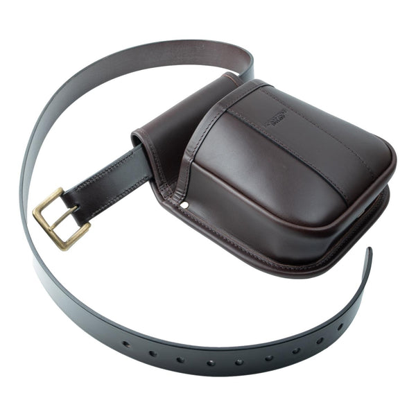 Shotgun Cartridge Pouch Rich Classic Brown Best Veg Tanned Leather Holds 50 RGB 50