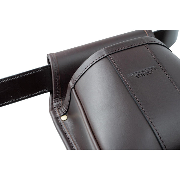 Shotgun Cartridge Pouch Rich Classic Brown Best Veg Tanned Leather Holds 50 RGB 50