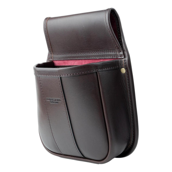 Shotgun Cartridge Pouch Rich Classic Brown Best Veg Tanned Leather Holds 50 RGB 50