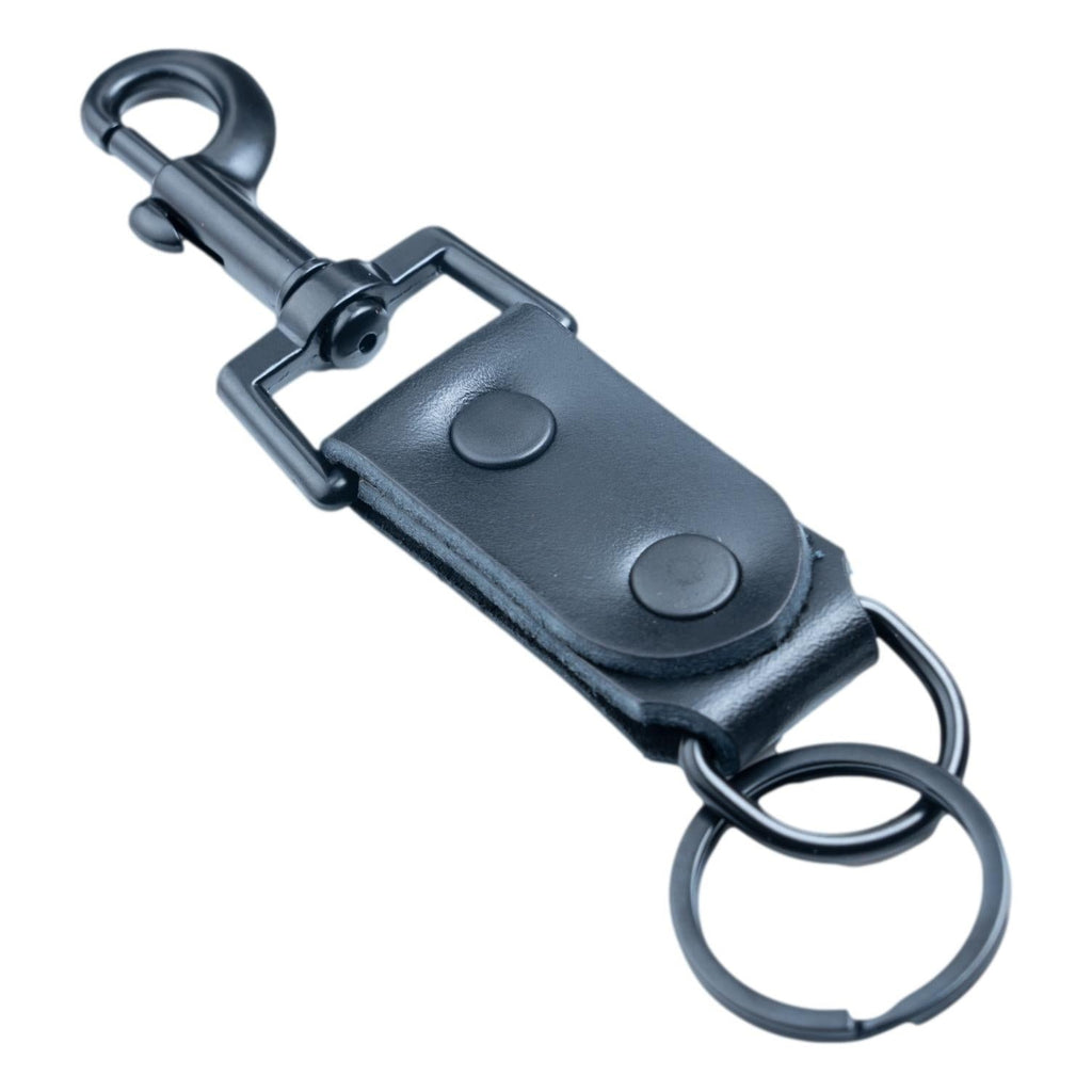 Black Belt Clip Key Holder Utility Clip Black Leather