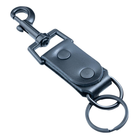Black Belt Clip Key Holder Utility Clip Black Leather