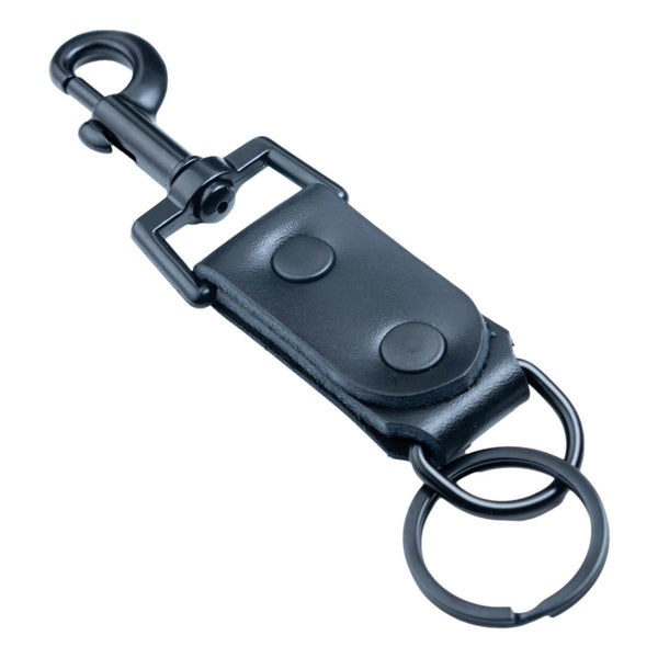 Black Belt Clip Key Holder Utility Clip Black Leather