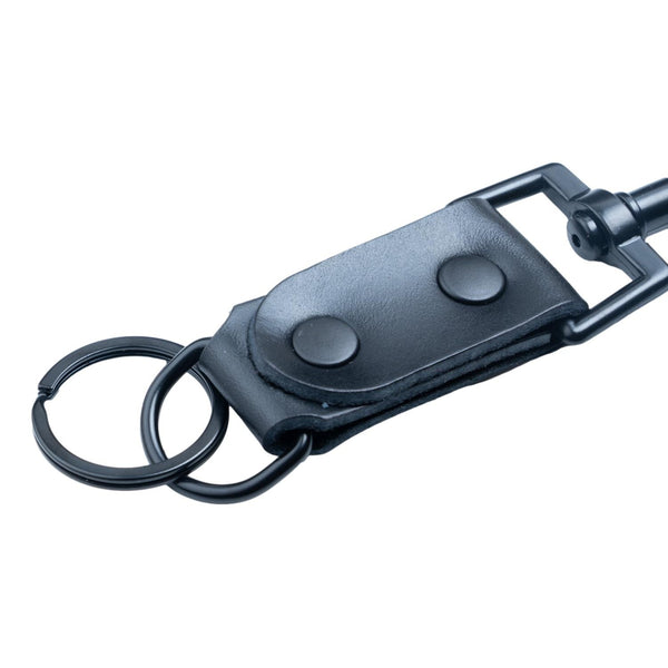 Black Belt Clip Key Holder Utility Clip Black Leather