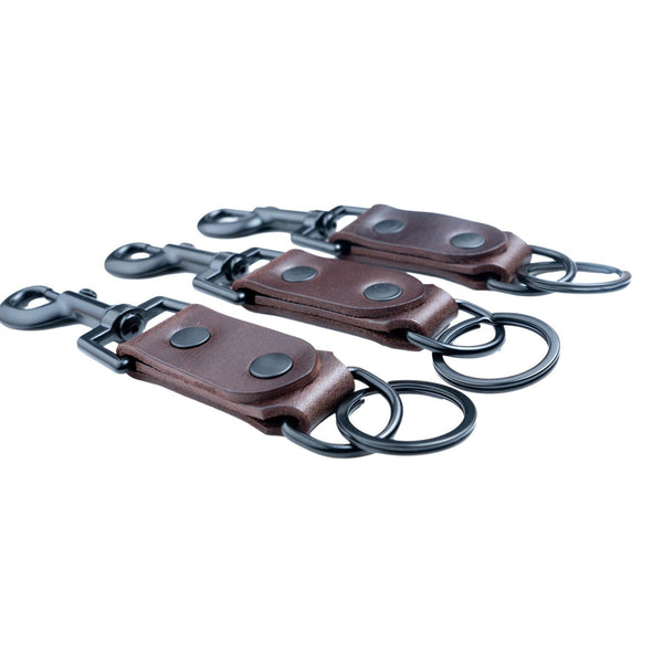 Brown Belt Clip Key Holder Utility Clip Brown Leather