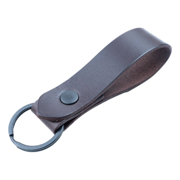 Keyring Classic Dark Brown Vegetable Tanned Leather