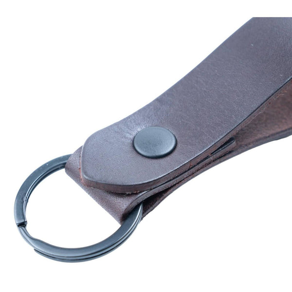 Keyring Classic Dark Brown Vegetable Tanned Leather