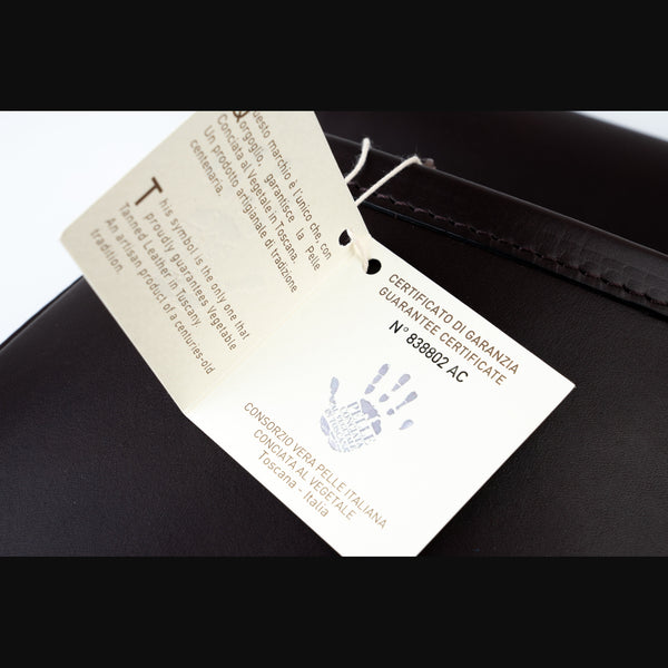 Dark Brown Leather Cartridge Pannier Finest Italian Leather Includes Belt