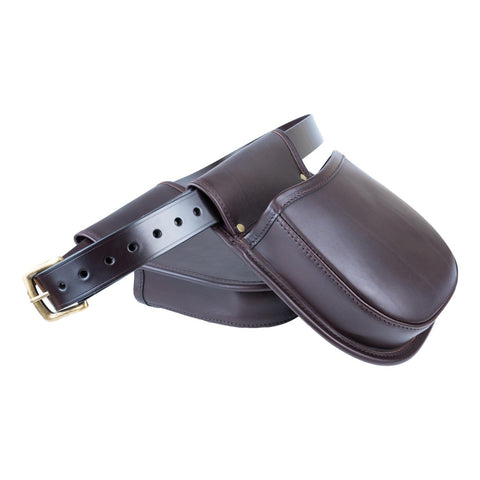 Dark Brown Leather Cartridge Pannier Finest Italian Leather Includes Belt
