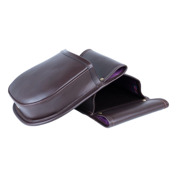 Dark Brown Leather Cartridge Pannier Finest Italian Leather Includes Belt