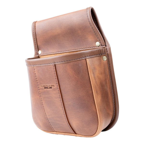 Shotgun Cartridge Pouch Spiced Tan Distressed Leather Holds 50 x 12g