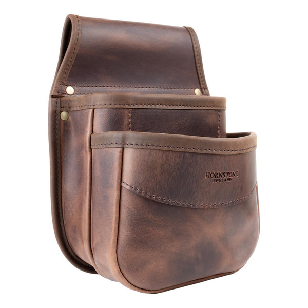Shotgun Cartridge Pouch Old Brown Leather Double Pocket RGB/DP