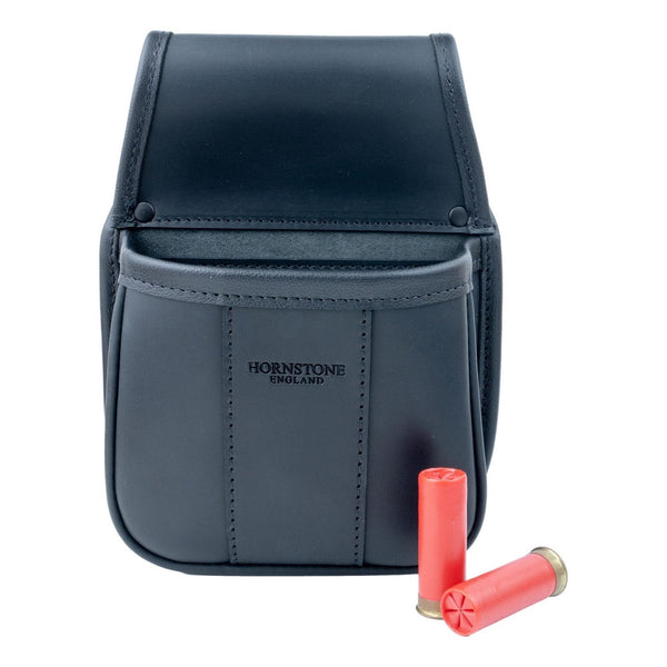 Matt Black Leather Cartridge Pouch Holds 25 x 12 gauge RGB25