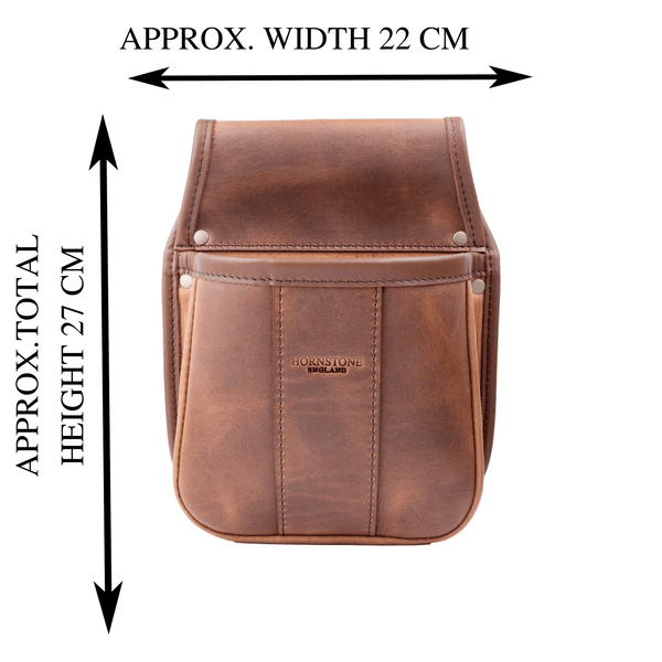 Shotgun Cartridge Pouch Spiced Tan Distressed Leather Holds 50 x 12g