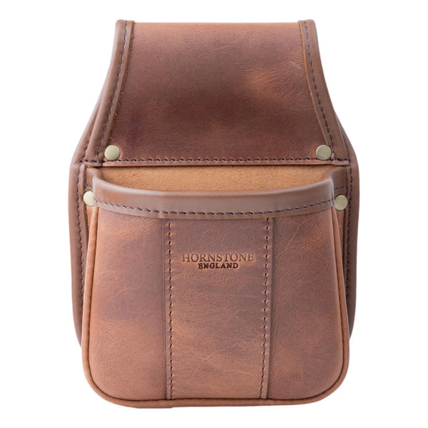 Leather Cartridge Pouch Spiced Tan Leather Holds 1 x Box or Loose Shells.RGB25