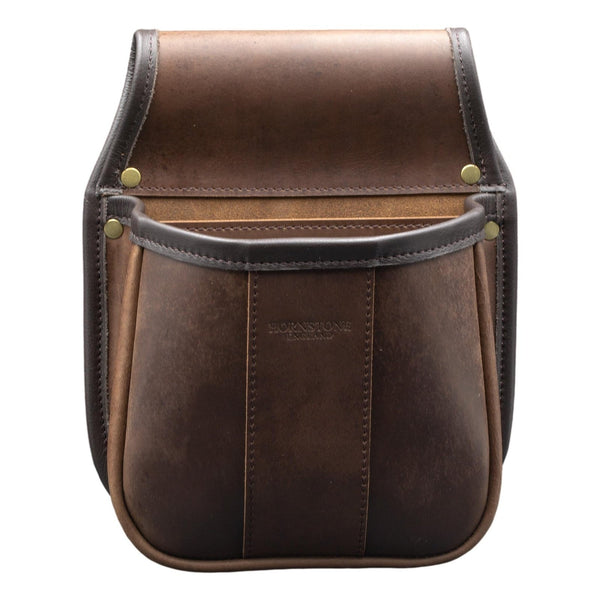 Cartridge Belt PouchWalnut Brown Leather Holds 50-60 x 12 Gauge Shells