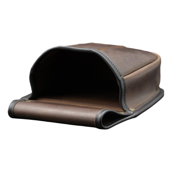Cartridge Belt PouchWalnut Brown Leather Holds 50-60 x 12 Gauge Shells