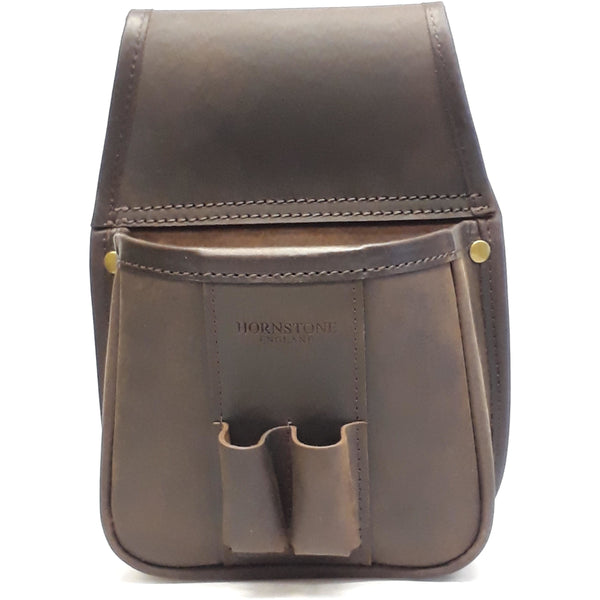Shotgun Cartridge Pouch Vintage Brown leather holds RGB 40