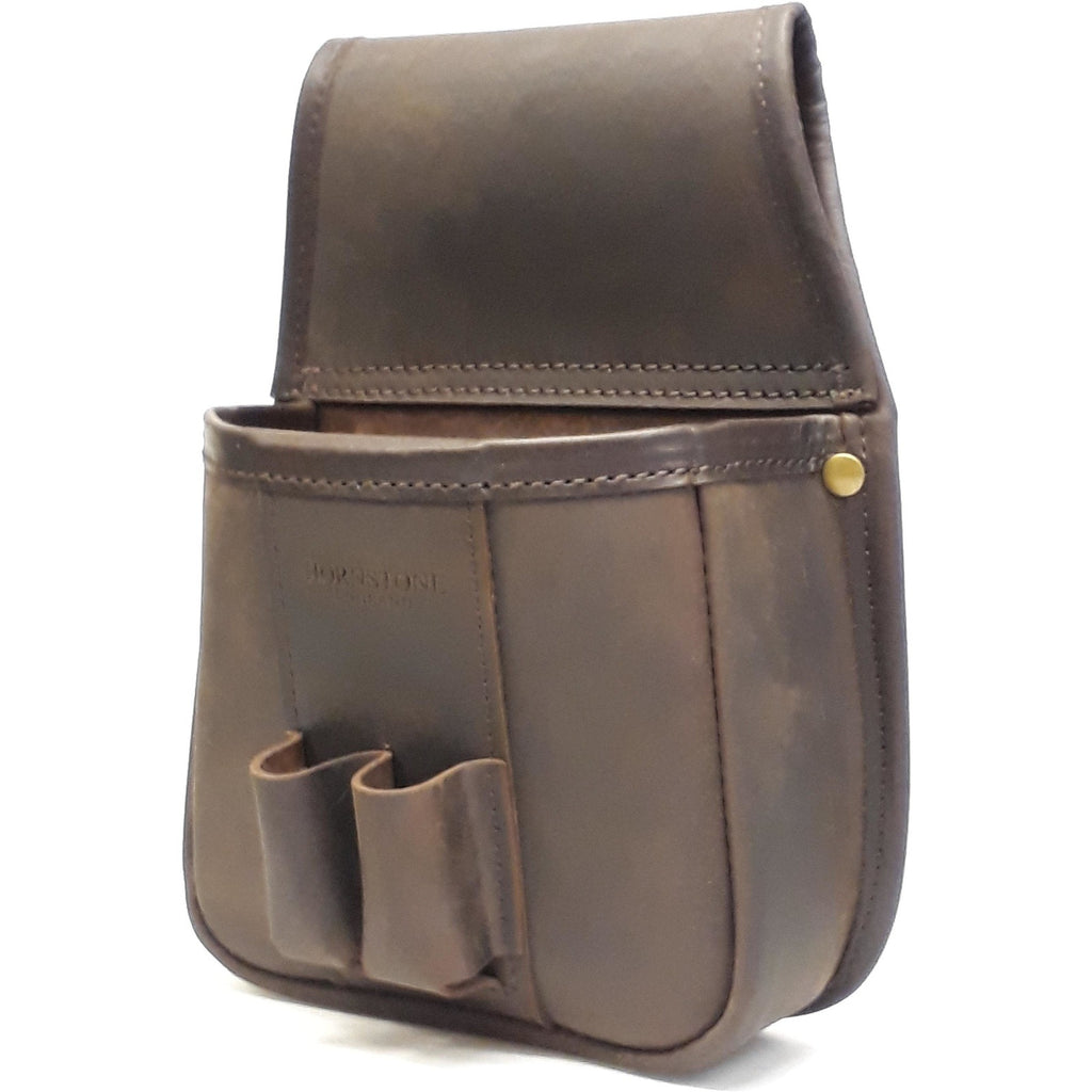 Shotgun Cartridge Pouch Vintage Brown leather holds RGB 40