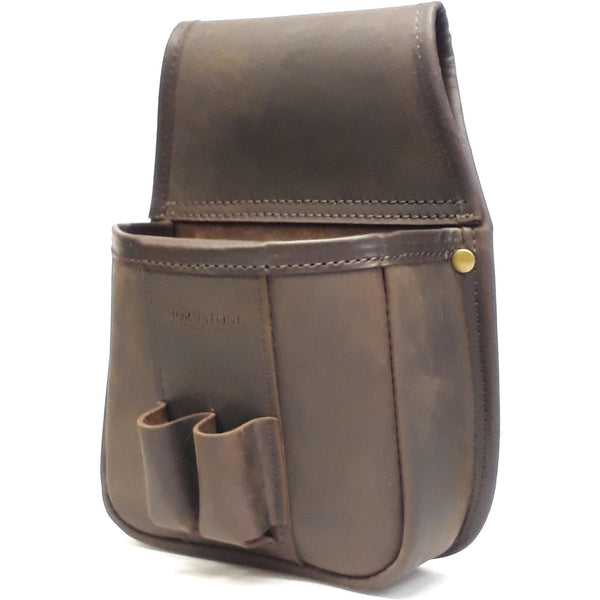 Shotgun Cartridge Pouch Vintage Brown leather holds RGB 40