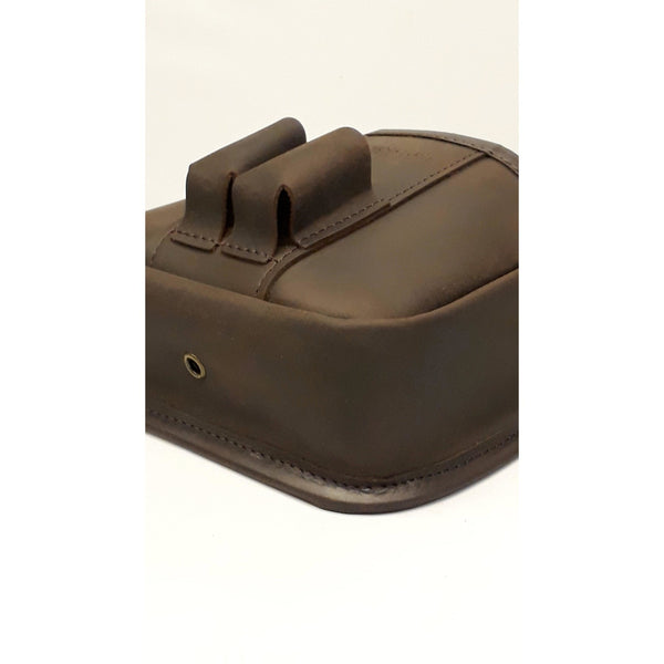 Shotgun Cartridge Pouch Vintage Brown leather holds RGB 40
