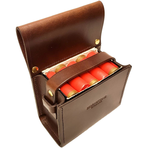 Leather Cartridge Box Holder Brown