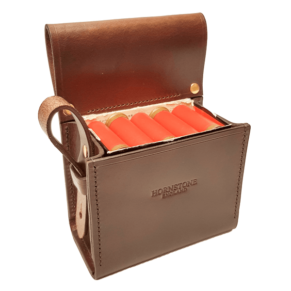 Leather Cartridge Box Holder Brown