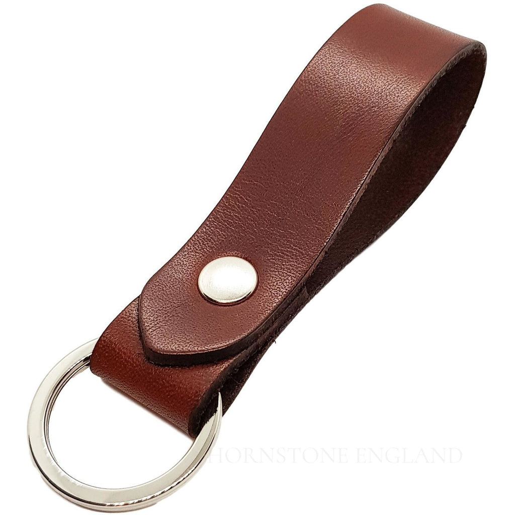 Keyring Chestnut Vegetable Tanned Leather