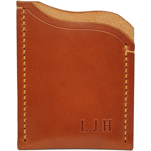 Card Holder Wallet Saddle Veg Tan Leather