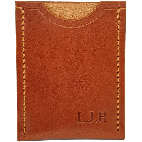 Card Holder Wallet Saddle Veg Tan Leather